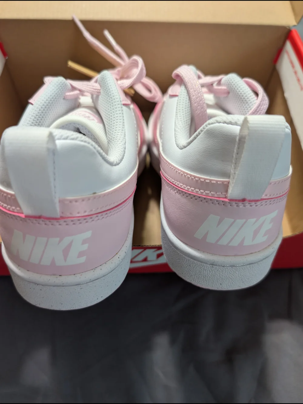 Nike Kids' Pink and White Low-Top Sneakers